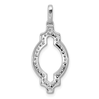 14k White Gold 1/4ct. Real Diamond Fancy Pendant