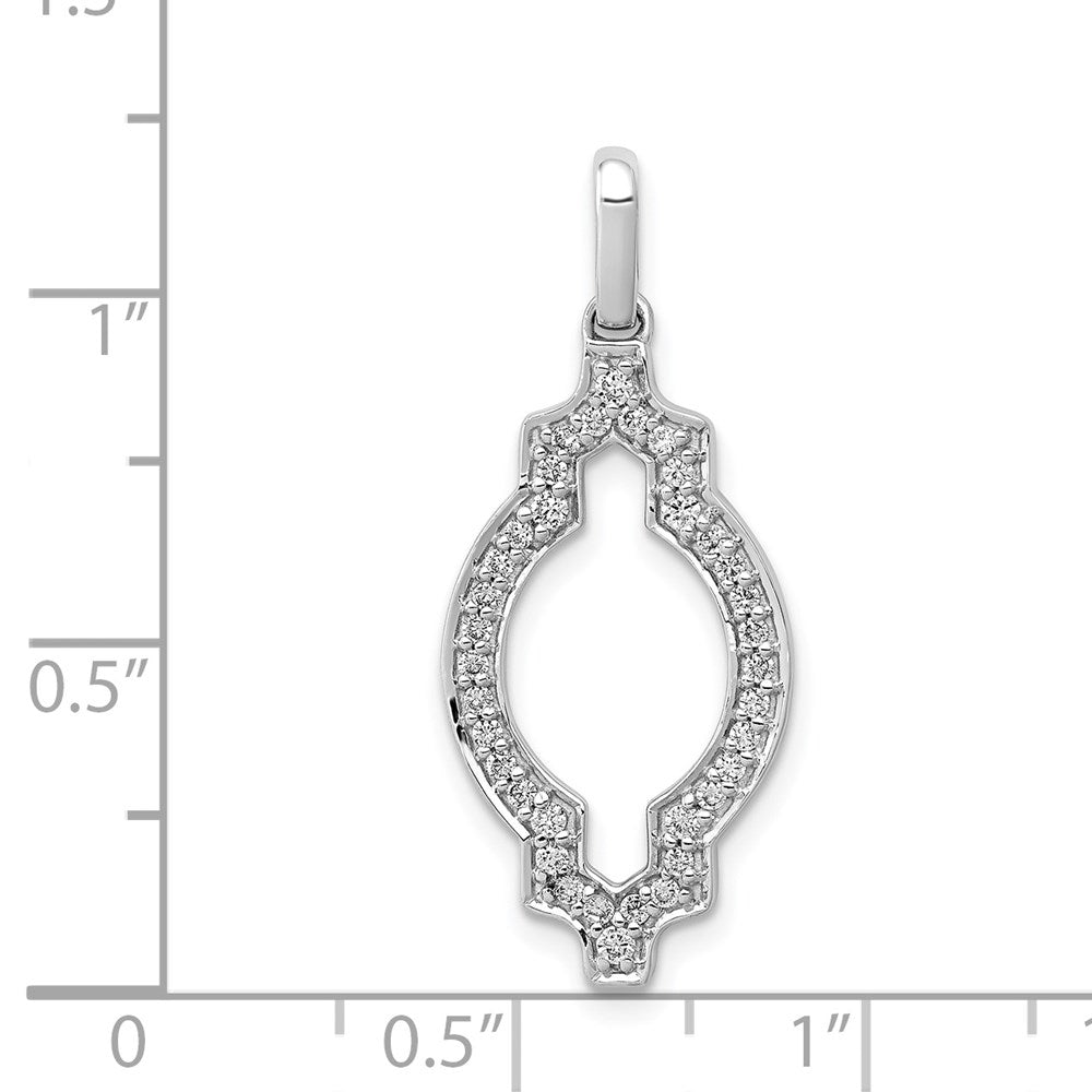14k White Gold 1/4ct. Real Diamond Fancy Pendant