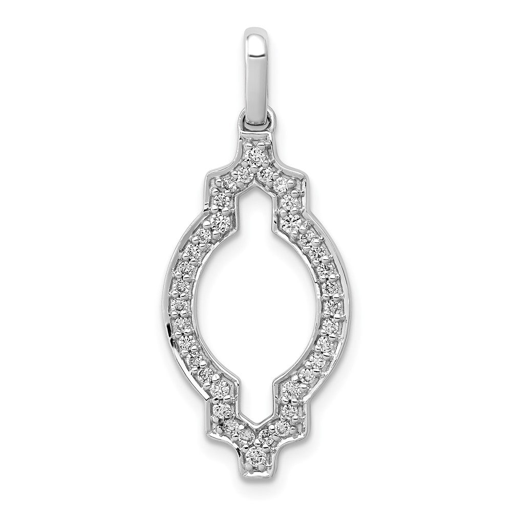 14k White Gold 1/4ct. Real Diamond Fancy Pendant