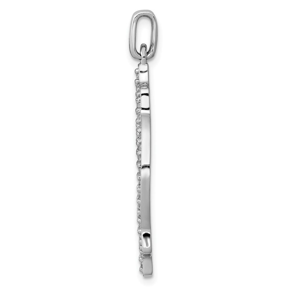 14k White Gold 1/2ct. Real Diamond Fancy Pendant