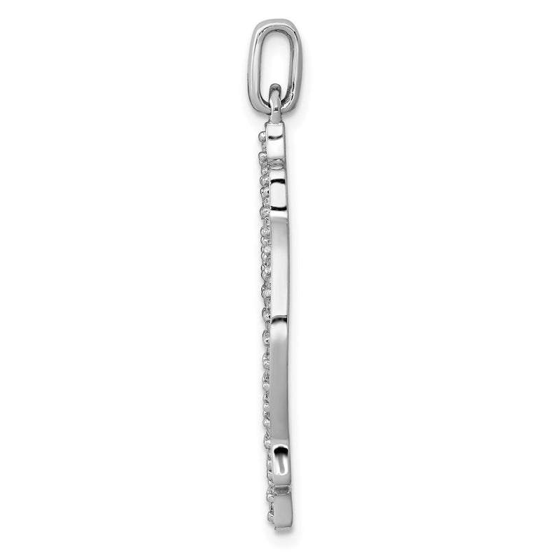 14k White Gold 1/2ct. Real Diamond Fancy Pendant