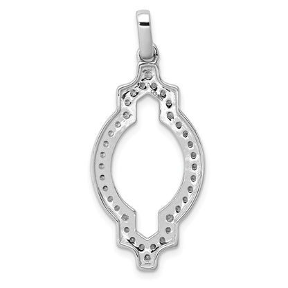 14k White Gold 1/2ct. Real Diamond Fancy Pendant