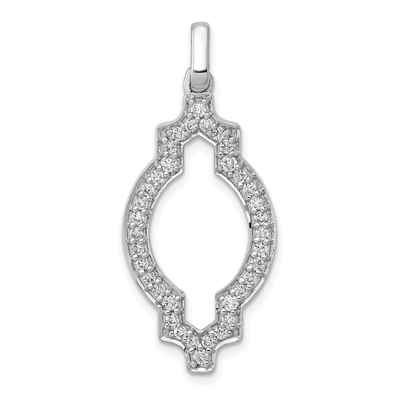 14k White Gold 1/2ct. Real Diamond Fancy Pendant