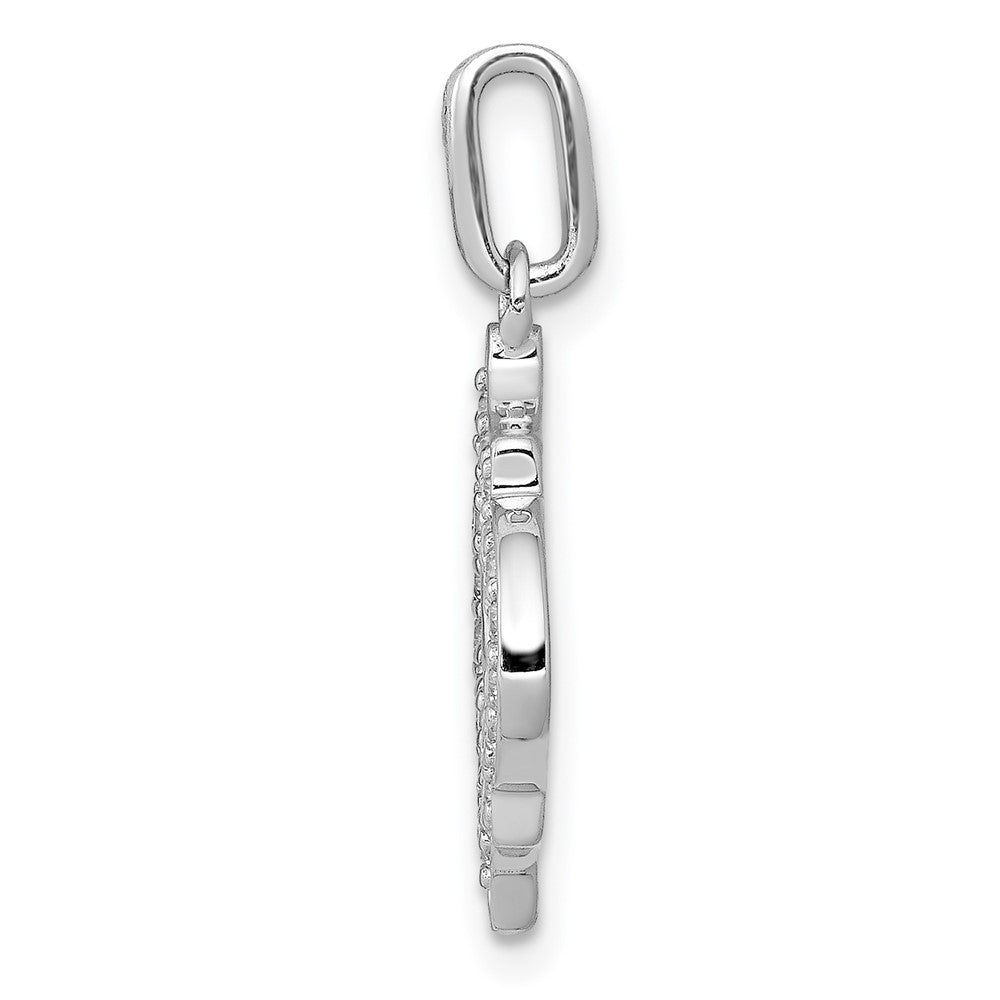 14k White Gold 1/4ct. Real Diamond Fancy Pendant