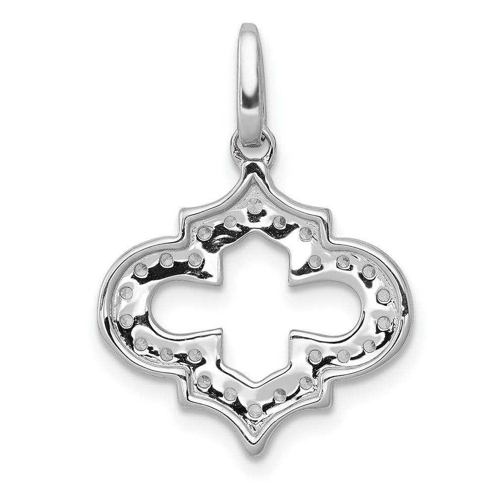 14k White Gold 1/4ct. Real Diamond Fancy Pendant