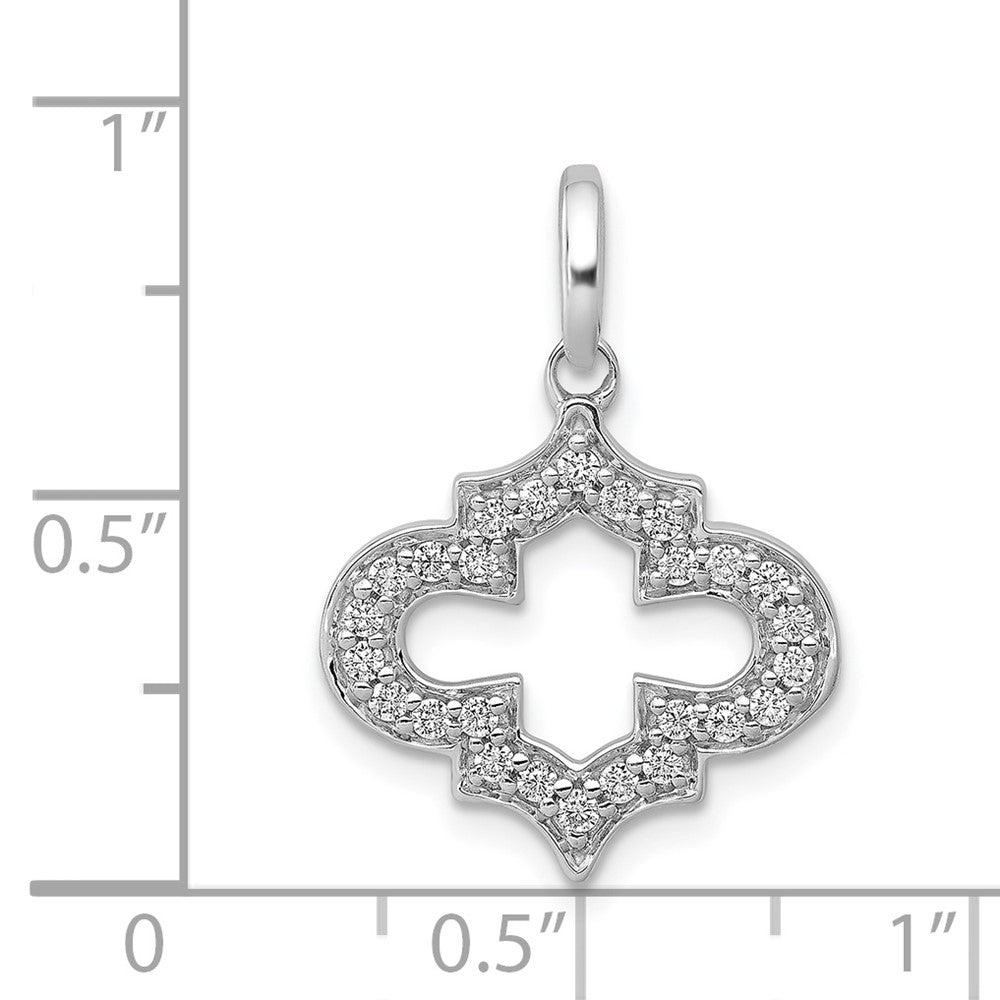 14k White Gold 1/4ct. Real Diamond Fancy Pendant