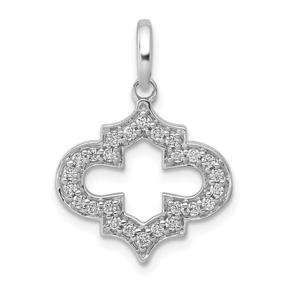 14k White Gold 1/4ct. Real Diamond Fancy Pendant