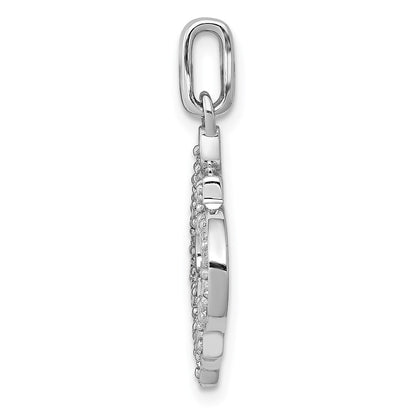 14k White Gold 1/2ct. Real Diamond Fancy Pendant