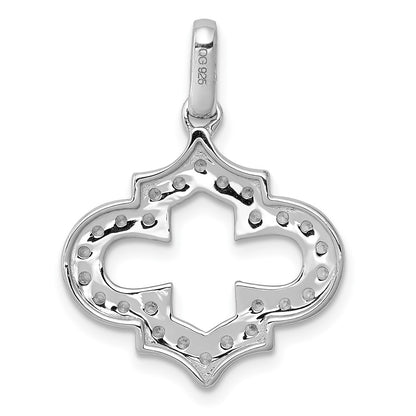 14k White Gold 1/2ct. Real Diamond Fancy Pendant