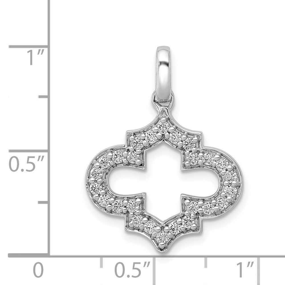 14k White Gold 1/2ct. Real Diamond Fancy Pendant