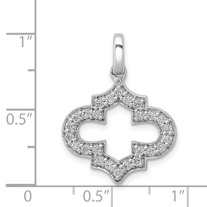 14k White Gold 1/2ct. Real Diamond Fancy Pendant