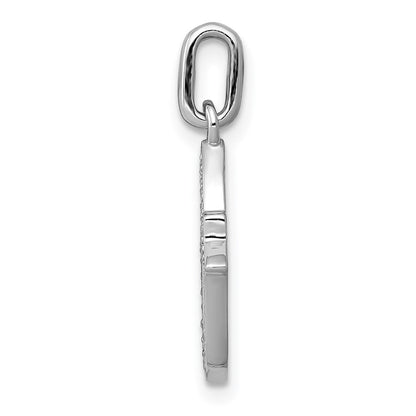 14k White Gold 1/10ct. Real Diamond Fancy Pendant