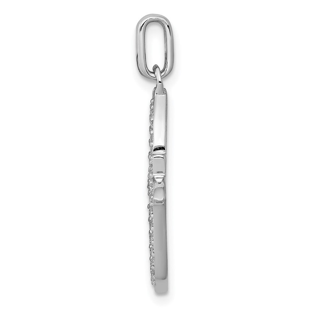 14k White Gold 1/4ct. Real Diamond Fancy Pendant