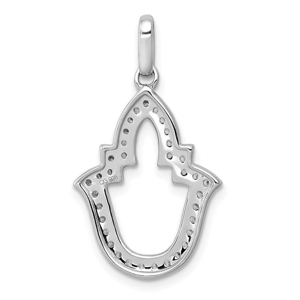 14k White Gold 1/4ct. Real Diamond Fancy Pendant