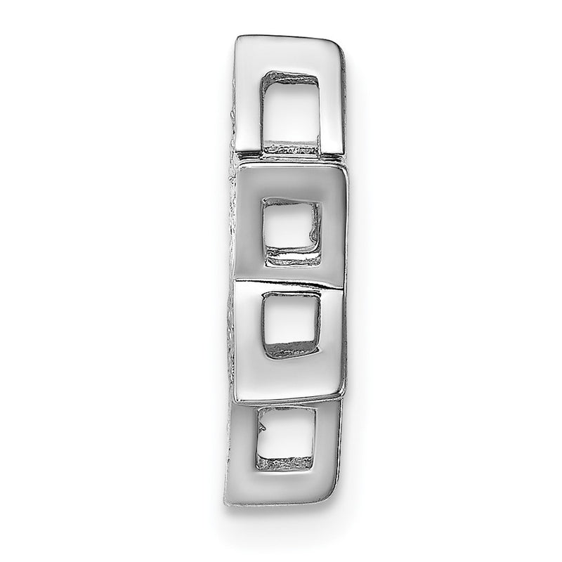 14k White Gold 1/8ct. Real Diamond Star of David Chain Slide