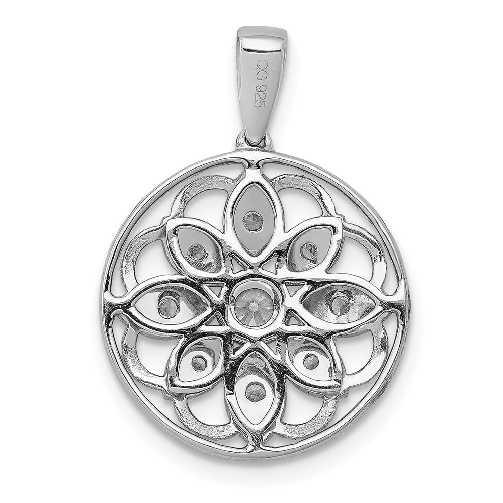 14k White Gold 1/4ct. Real Diamond Fancy Pendant