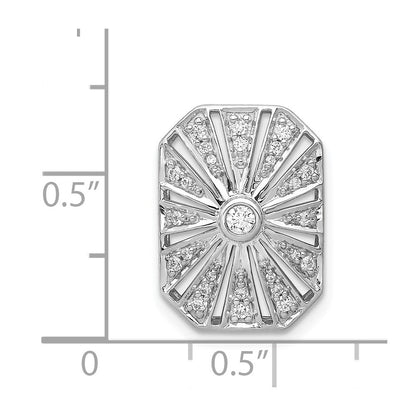 14k White Gold 1/5ct. Real Diamond Vintage Chain Slide