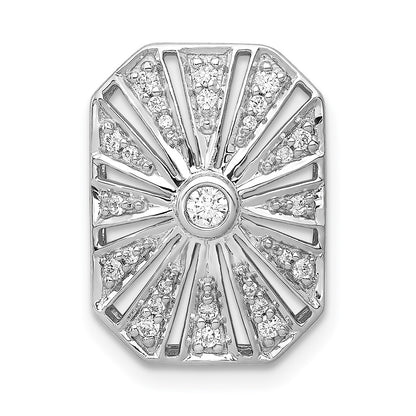 14k White Gold 1/5ct. Real Diamond Vintage Chain Slide