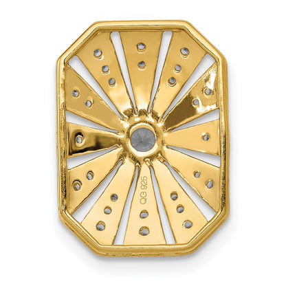14K Yellow Gold 1/5ct. Real Diamond Vintage Chain Slide