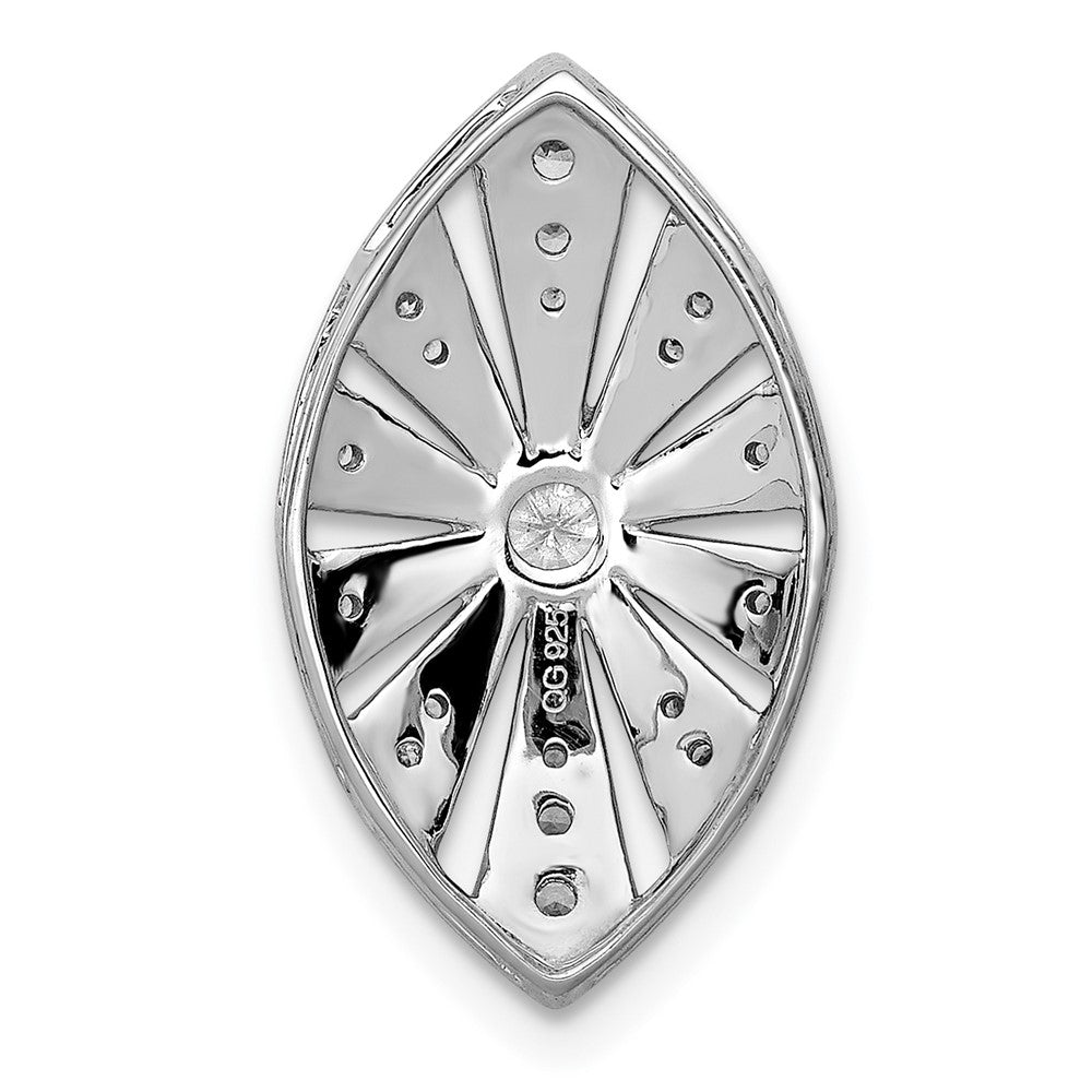 14k White Gold 1/5ct. Real Diamond Vintage Chain Slide
