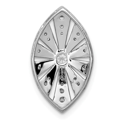 14k White Gold 1/5ct. Real Diamond Vintage Chain Slide