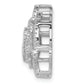 14k white gold real diamond fancy flower chain slide pm3959 050 wa