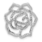 14k white gold real diamond fancy flower chain slide pm3959 050 wa