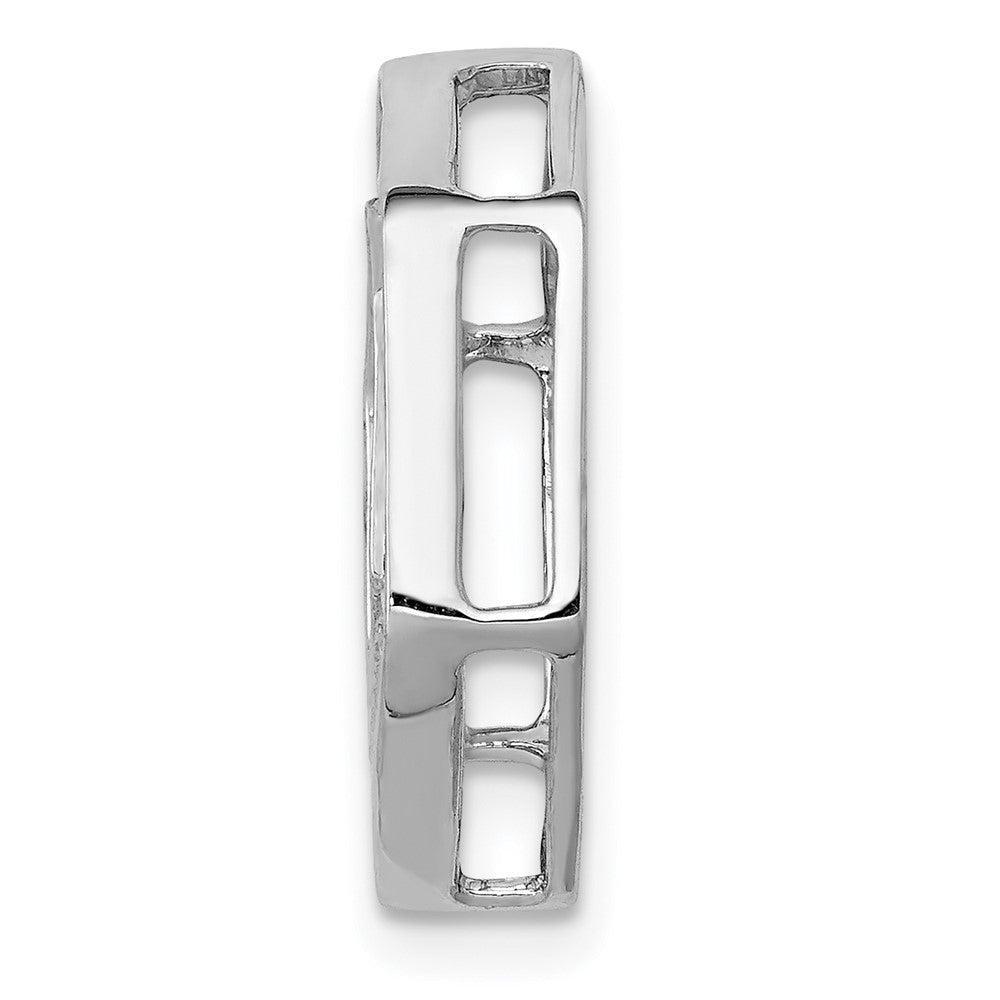 14k White Gold 1/2ct. Real Diamond Fancy Hexagon Chain Slide