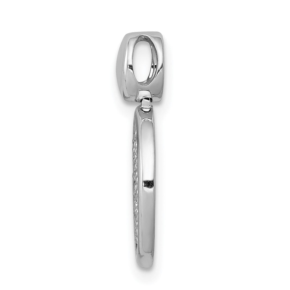 14k White Gold 1/4ct. Real Diamond Fancy Oval Pendant