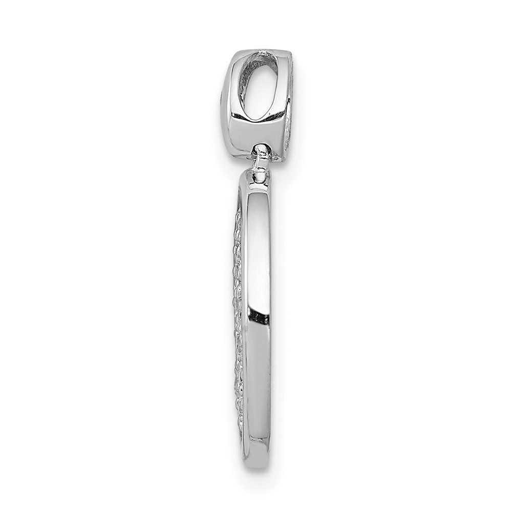 14k White Gold 1/2ct. Real Diamond Fancy Oval Pendant