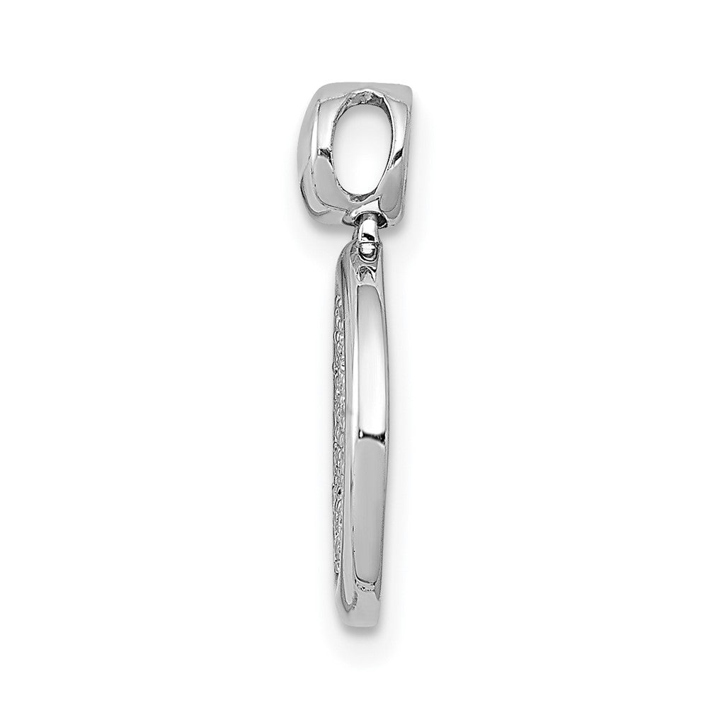 14k White Gold 1/4ct. Real Diamond Fancy Circle Pendant