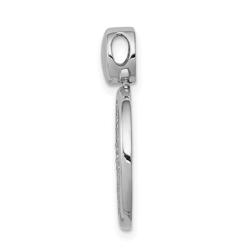 14k White Gold 1/2ct. Real Diamond Fancy Circle Pendant