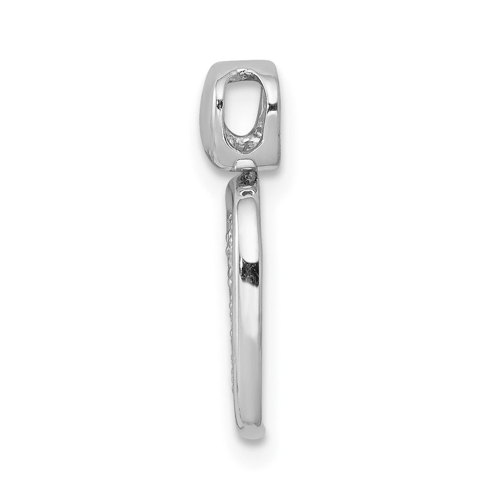 14k White Gold 1/4ct. Real Diamond Fancy Square Pendant
