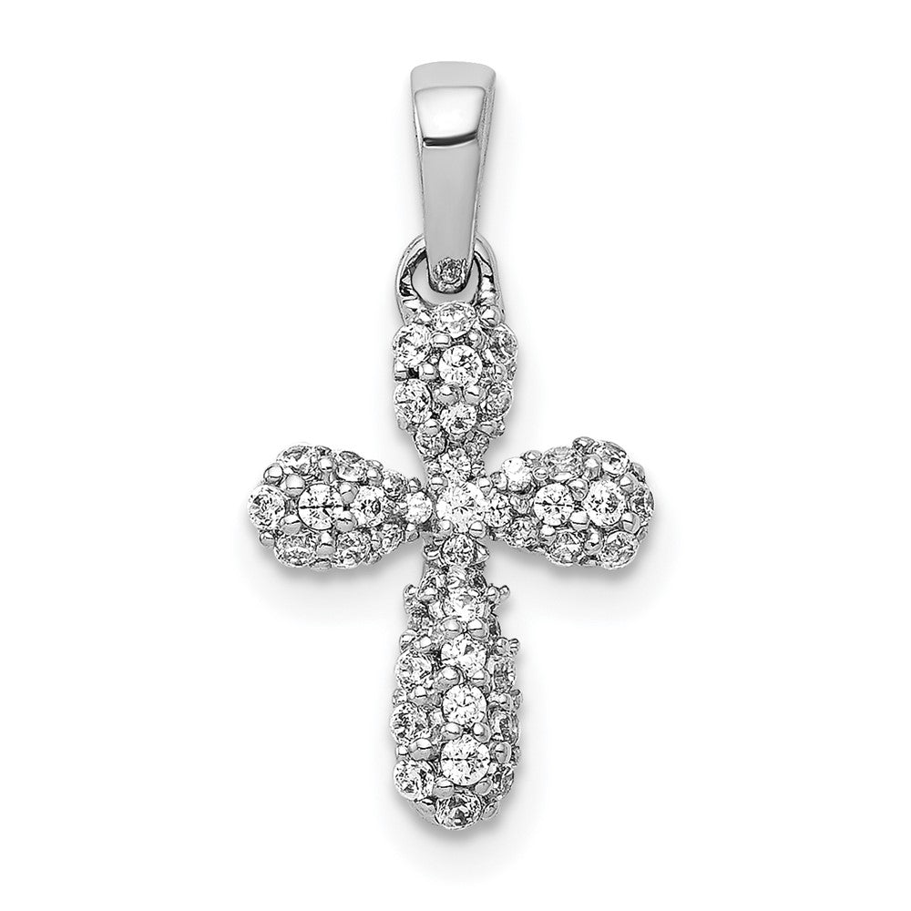 14k White Gold 1/4ct. Real Diamond Pendant