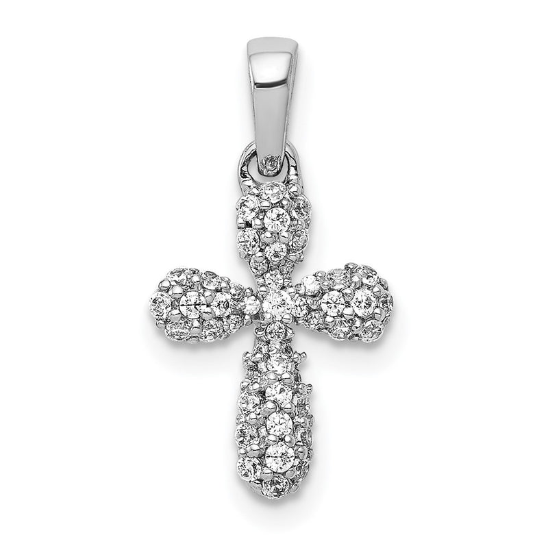 14k White Gold 1/4ct. Real Diamond Pendant