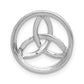 14k white gold real diamond celtic circle chain slide pm4057 033 wa