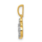 14k yellow gold 1 6ct real diamond om pendant pm4091 015 ya
