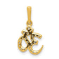 14k yellow gold 1 6ct real diamond om pendant pm4091 015 ya