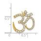 14k yellow gold 3 8ct real diamond om chain slide pm4092 042 ya