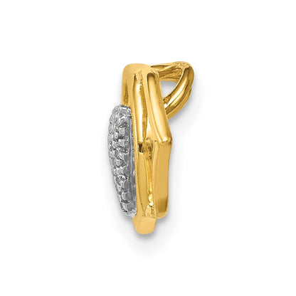 14K Yellow Gold 1/10ct. Real Diamond Ajna/Brow Chakra Chain Slide