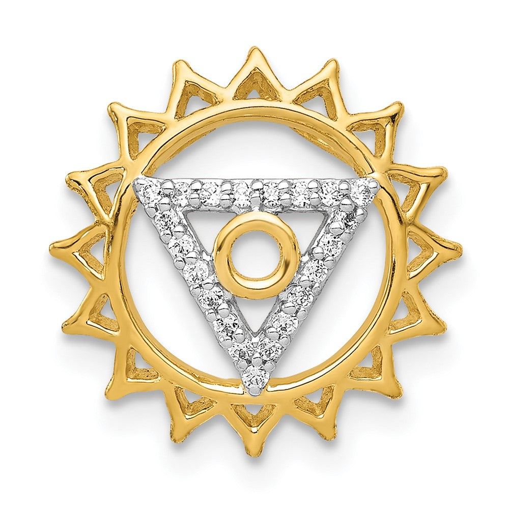 14k yellow gold 1 10ct real diamond vishuddha throat chakra chain slide pm4097 010 ya