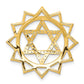 14K Yellow Gold 1/4ct. Real Diamond Anahata/Heart Chakra Chain Slide