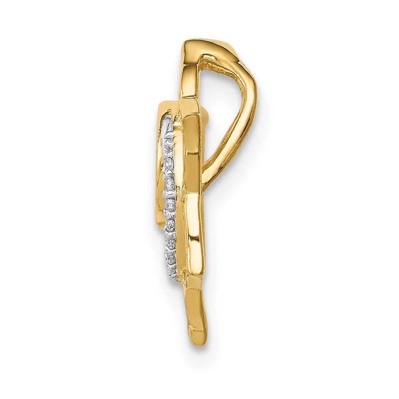 14K Yellow Gold 1/20ct. Real Diamond Swadhisthana/Sacral Chakra Chain Slide