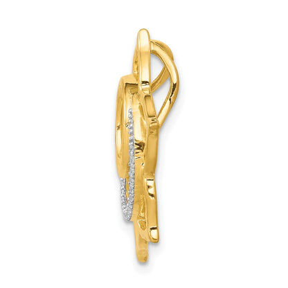 14K Yellow Gold 1/10ct. Real Diamond Swadhisthana/Sacral Chakra Chain Slide