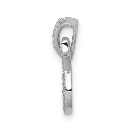 14k White Gold Real Diamond Taurus Pendant