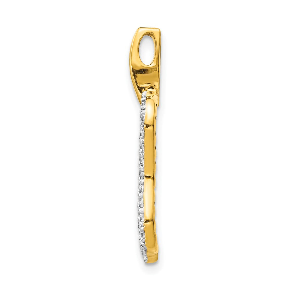 14K Yellow Gold 1/2ct. Real Diamond Fancy Pendant