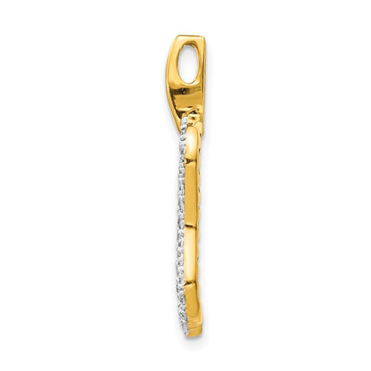 14K Yellow Gold 1/2ct. Real Diamond Fancy Pendant