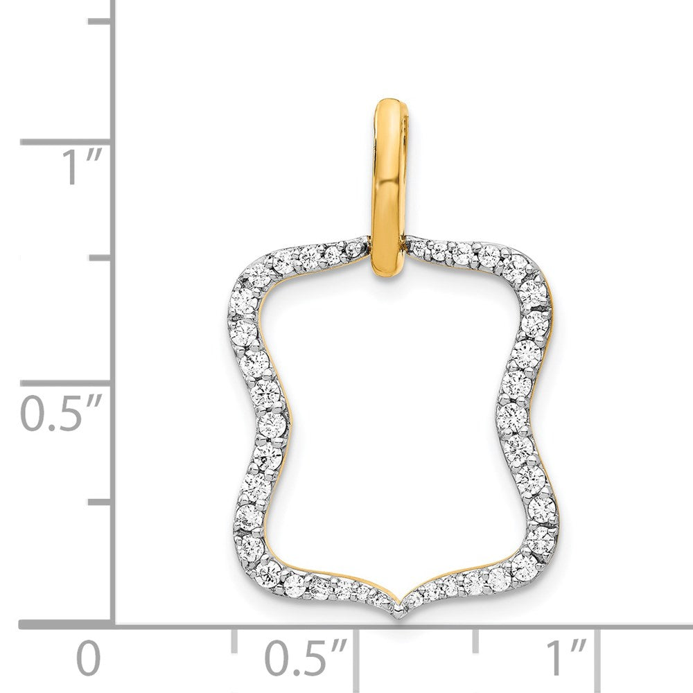 14K Yellow Gold 1/2ct. Real Diamond Fancy Pendant