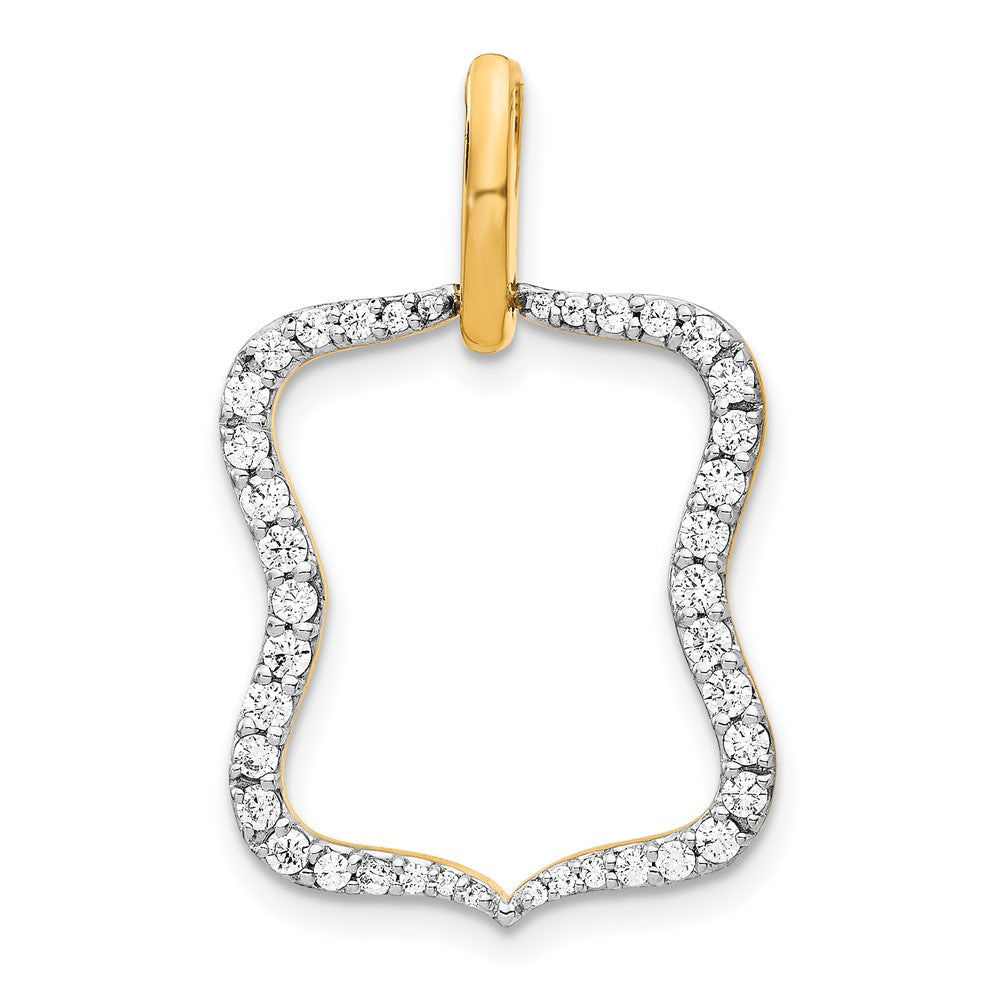 14K Yellow Gold 1/2ct. Real Diamond Fancy Pendant