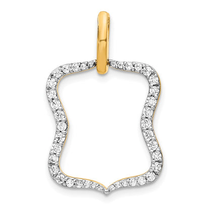 14K Yellow Gold 1/2ct. Real Diamond Fancy Pendant